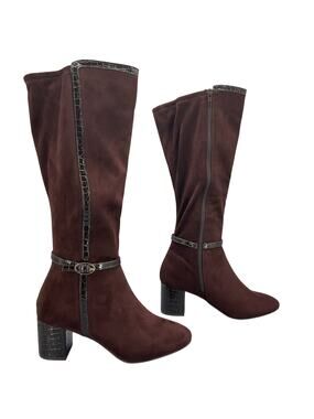 NEW Jones New York Women’s Isalee Knee High Dress Boots Brown Size 8M WC